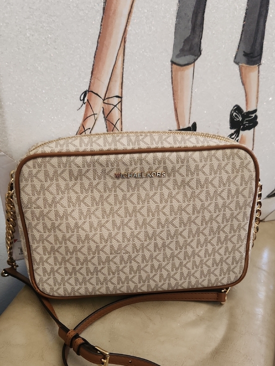 Michael Kors Handbags - Michael Kors Cream and Brown Women's Bag NWOT